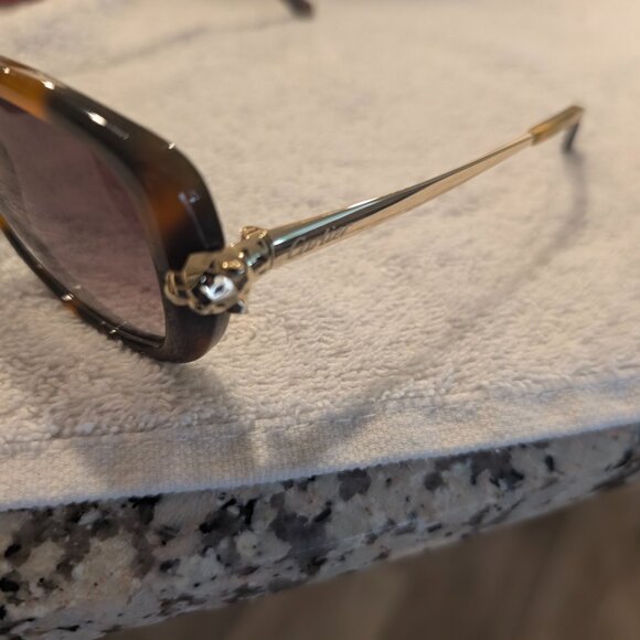 CARTIER CT00668 001 AVANNA-GOLD-BROWN SUNGLASSES 55/16/135 NEW AUTHENTIC main image 5